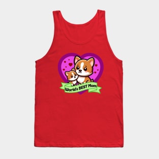 World's Best Mom Cute Corgis Tank Top